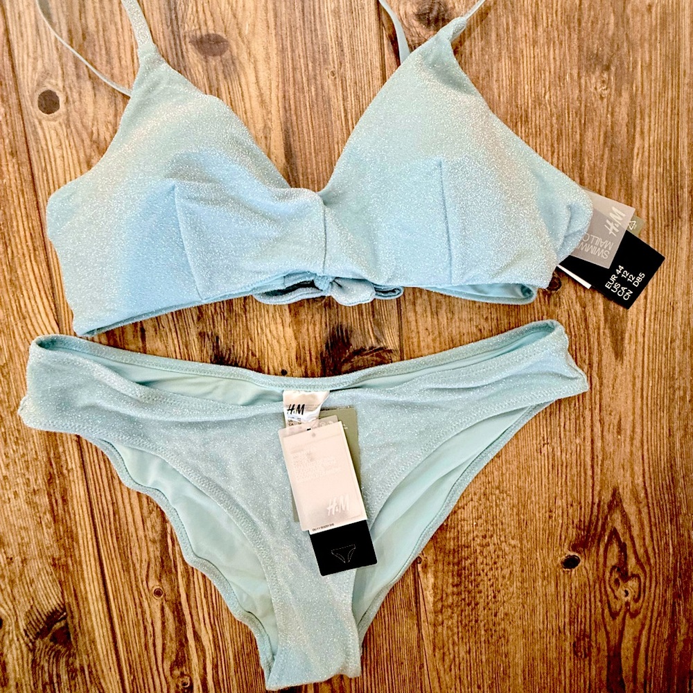 Summary baby blue Zara swimsuit new with tags